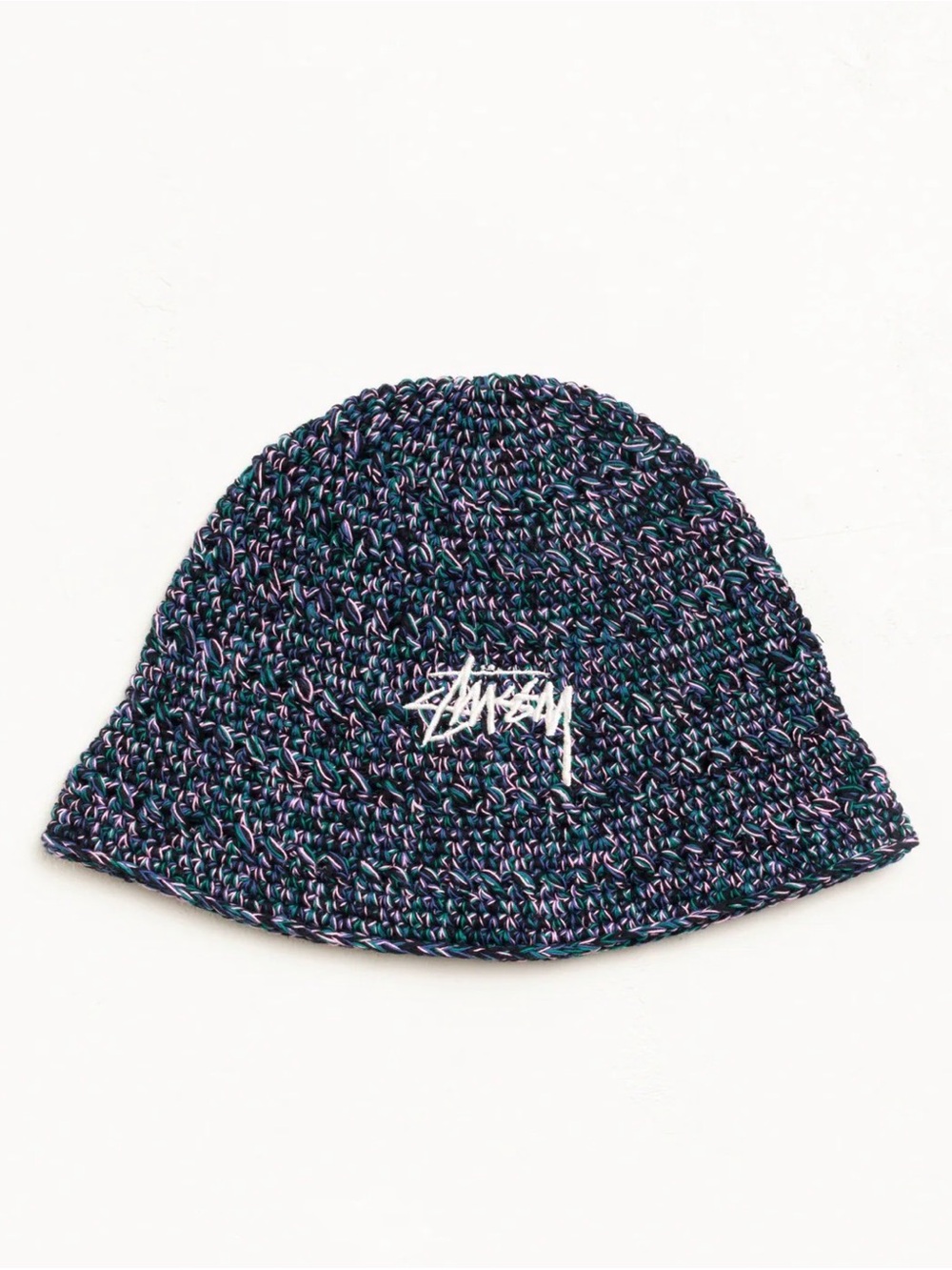 Stussy Hemp Stock Knit Bucket Hat
Multi Navy